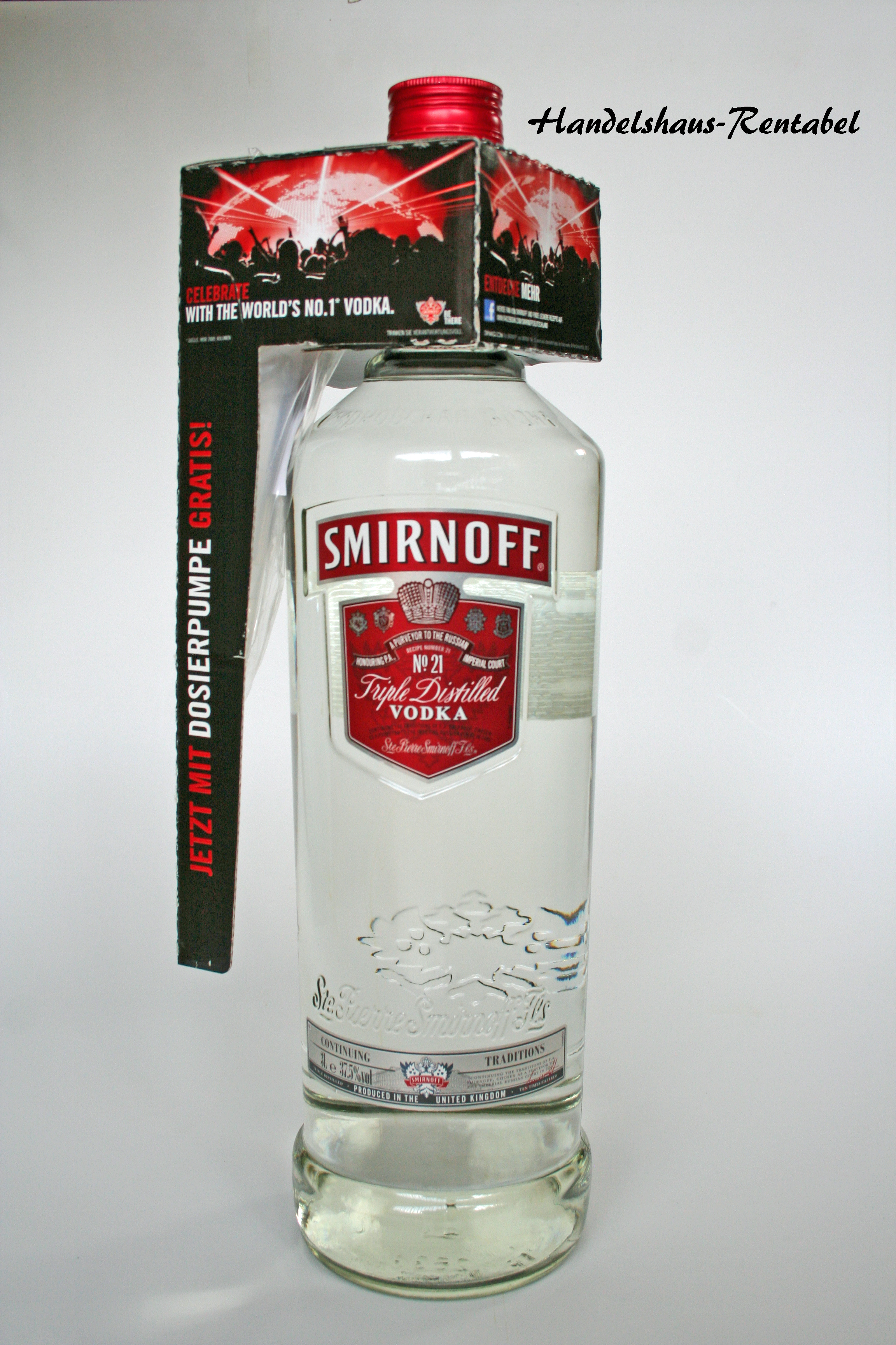 Smirnoff Red Label Triple Distilled Vodka mit Pumpe 37,5%
